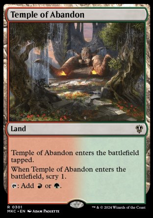 (301) Magic The Gathering Commander: Murders at Karlov Manor Single: Temple of Abandon  Rare