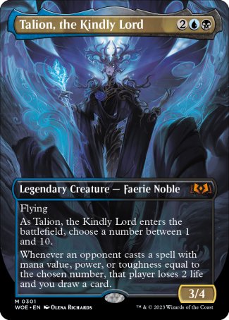 (301) Magic The Gathering Wilds of Eldraine: Extras Single: Talion, the Kindly Lord Holo Mythic