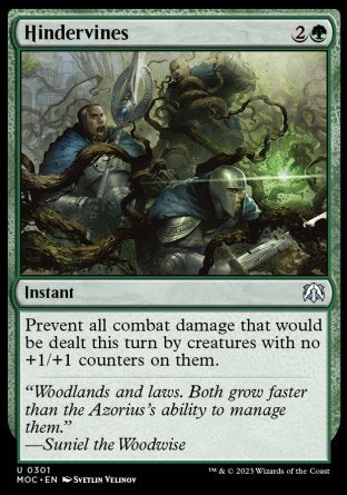 (301) Magic The Gathering Commander: March of the Machine Single: Hindervines  Uncommon