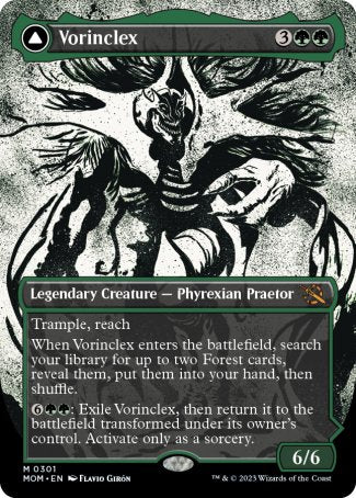 (301) Magic The Gathering March of the Machine: Extras Single: Vorinclex // The Grand Evolution (V.1) Holo Mythic