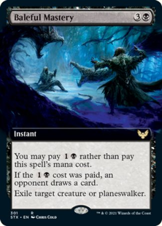 (301) Magic The Gathering Strixhaven: School of Mages: Extras Single: Baleful Mastery  Rare