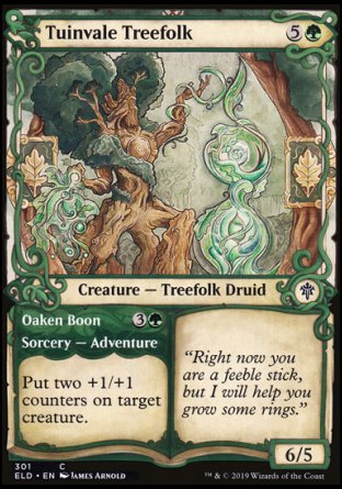 (301) Magic The Gathering Throne of Eldraine: Extras Single: Tuinvale Treefolk // Oaken Boon  Common