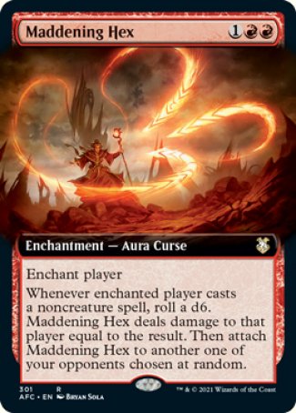 (301) Magic The Gathering Commander: Adventures in the Forgotten Realms: Extras Single: Maddening Hex  Rare
