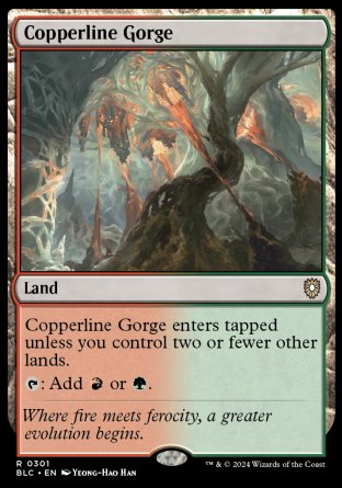 (301) Magic The Gathering Commander: Bloomburrow Single: Copperline Gorge  Rare
