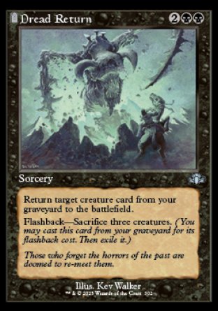 (302) Magic The Gathering Dominaria Remastered: Extras Single: Dread Return  Uncommon