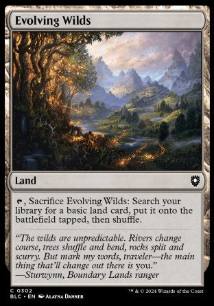 (302) Magic The Gathering Commander: Bloomburrow Single: Evolving Wilds  Common