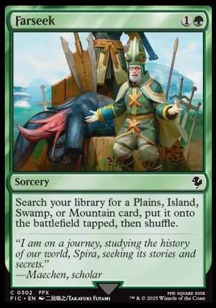 (302) Magic The Gathering Commander: Magic: The Gathering - FINAL FANTASY: Collector's Edition Single: Farseek Holo Common