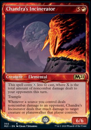 (302) Magic The Gathering Core 2021: Extras Single: Chandra's Incinerator  Rare