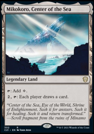 (302) Magic The Gathering Commander: Strixhaven Single: Mikokoro, Center of the Sea  Rare