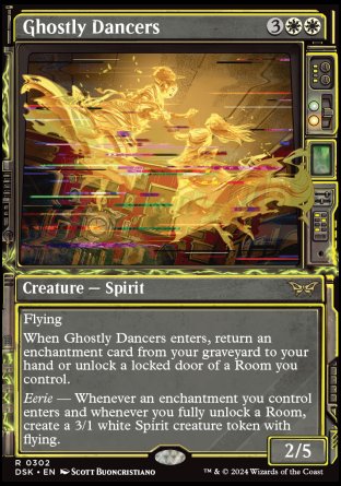 (302) Magic The Gathering Duskmourn: House of Horror: Extras Single: Ghostly Dancers  Rare