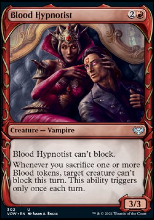 (302) Magic The Gathering Innistrad: Crimson Vow: Extras Single: Blood Hypnotist Holo Uncommon