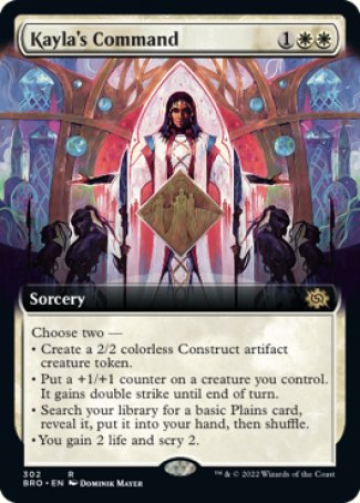 (302) Magic The Gathering The Brothers' War: Extras Single: Kayla's Command  Rare