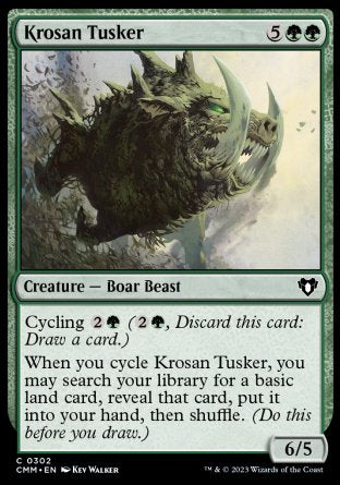 (302) Magic The Gathering Commander Masters Single: Krosan Tusker Holo Common