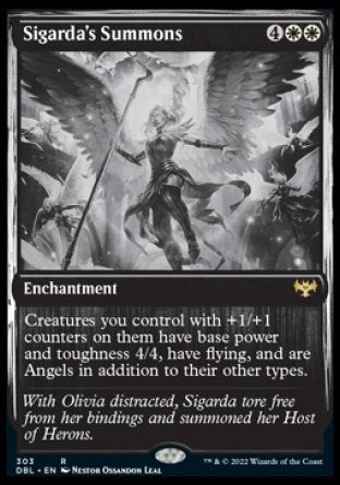(303) Magic The Gathering Innistrad: Double Feature Single: Sigarda's Summons  Rare