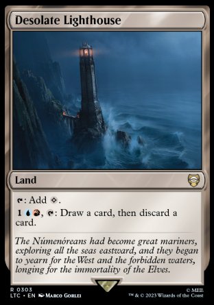 (303) Magic The Gathering Commander: The Lord of the Rings: Tales of Middle-earth Single: Desolate Lighthouse  Rare