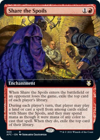 (303) Magic The Gathering Commander: Adventures in the Forgotten Realms: Extras Single: Share the Spoils  Rare