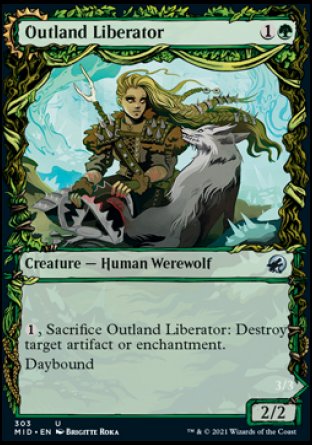 (303) Magic The Gathering Innistrad: Midnight Hunt: Extras Single: Outland Liberator // Frenzied Trapbreaker  Uncommon