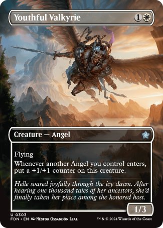 (303) Magic The Gathering Magic: The Gathering Foundations: Extras Single: Youthful Valkyrie Holo Uncommon