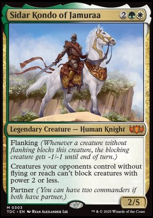 (303) Magic The Gathering Commander: Tarkir: Dragonstorm Single: Sidar Kondo of Jamuraa  Mythic