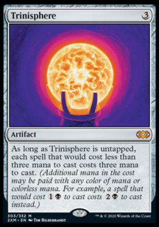 (303/332) Magic The Gathering Double Masters Single: Trinisphere Holo Mythic