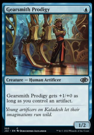 (303) Magic The Gathering Jumpstart 2022 Single: Gearsmith Prodigy  Common