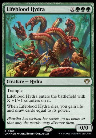 (303) Magic The Gathering Commander Masters Single: Lifeblood Hydra Holo Rare