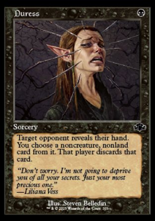 (303) Magic The Gathering Dominaria Remastered: Extras Single: Duress Holo Common