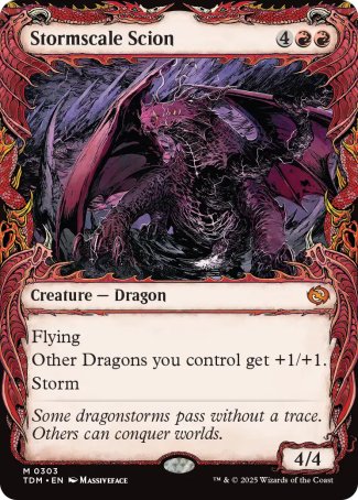 (303) Magic The Gathering Tarkir: Dragonstorm: Extras Single: Stormscale Scion Holo Mythic
