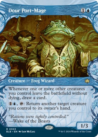 (303) Magic The Gathering Bloomburrow: Extras Single: Dour Port-Mage Holo Rare