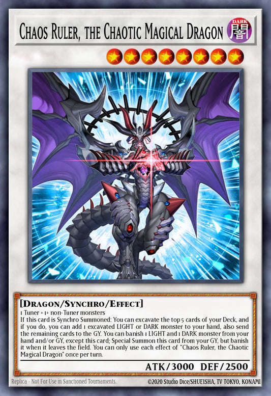 (150) YuGiOh TCG MP25: 2025 Mega-Pack Tin Single: Chaos Ruler, the Chaotic Magical Dragon  Secret Rare