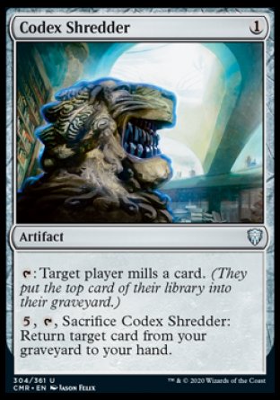 (304/361) Magic The Gathering Commander Legends Single: Codex Shredder Holo Uncommon