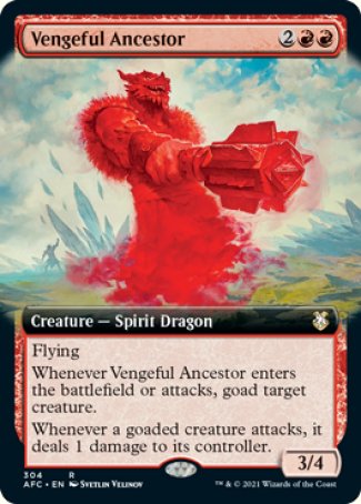 (304) Magic The Gathering Commander: Adventures in the Forgotten Realms: Extras Single: Vengeful Ancestor  Rare
