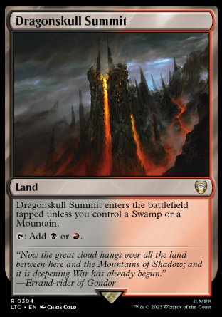 (304) Magic The Gathering Commander: The Lord of the Rings: Tales of Middle-earth Single: Dragonskull Summit  Rare