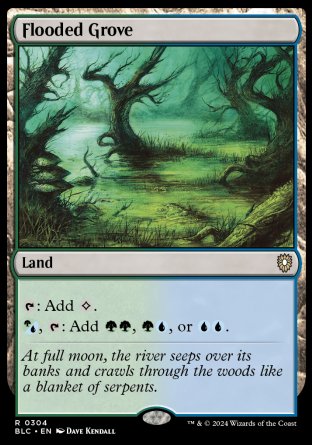 (304) Magic The Gathering Commander: Bloomburrow Single: Flooded Grove  Rare