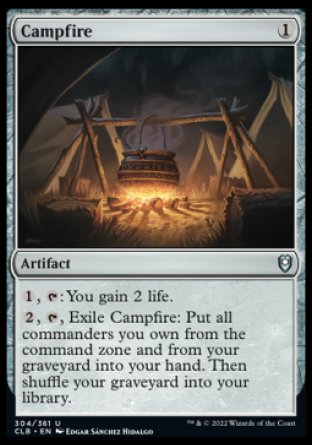 (304) Magic The Gathering Commander Legends: Battle for Baldur's Gate Single: Campfire Holo Uncommon