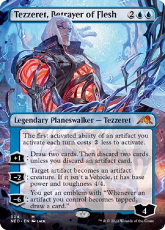 (304) Magic The Gathering Kamigawa: Neon Dynasty: Extras Single: Tezzeret, Betrayer of Flesh (V.1) Holo Mythic