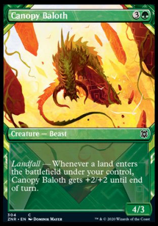 (304) Magic The Gathering Zendikar Rising: Extras Single: Canopy Baloth  Common
