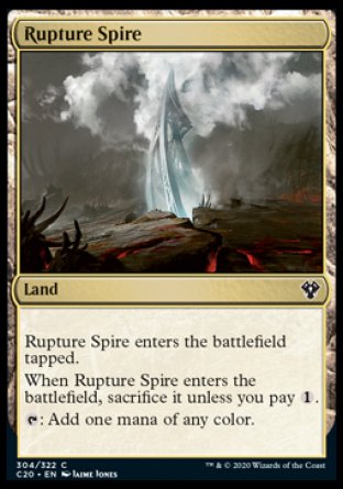 (304/322) Magic The Gathering Commander: Ikoria Single: Rupture Spire  Common