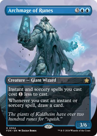 (304) Magic The Gathering Magic: The Gathering Foundations: Extras Single: Archmage of Runes (V.1)  Rare