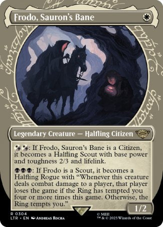 (304) Magic The Gathering The Lord of the Rings: Tales of Middle-earth: Extras Single: Frodo, Sauron's Bane (V.1)  Rare