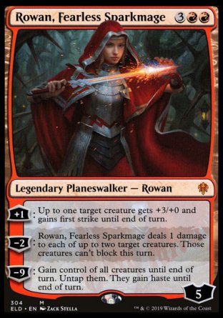 (304) Magic The Gathering Throne of Eldraine: Extras Single: Rowan, Fearless Sparkmage  Mythic