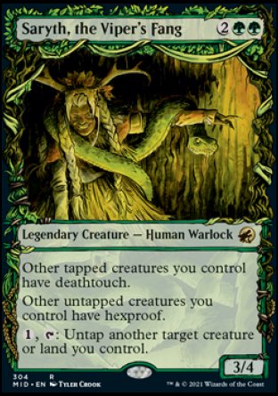 (304) Magic The Gathering Innistrad: Midnight Hunt: Extras Single: Saryth, the Viper's Fang Holo Rare