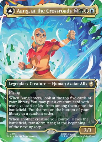(304) Magic The Gathering Magic: The Gathering | Avatar: The Last Airbender: Extras Single: Aang, at the Crossroads // Aang, Destined Savior (V.1) Holo Rare