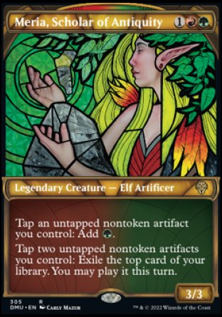 (305) Magic The Gathering Dominaria United: Extras Single: Meria, Scholar of Antiquity (V.1)  Rare