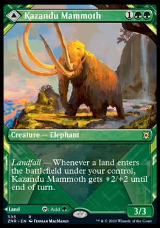 (305) Magic The Gathering Zendikar Rising: Extras Single: Kazandu Mammoth // Kazandu Valley  Rare