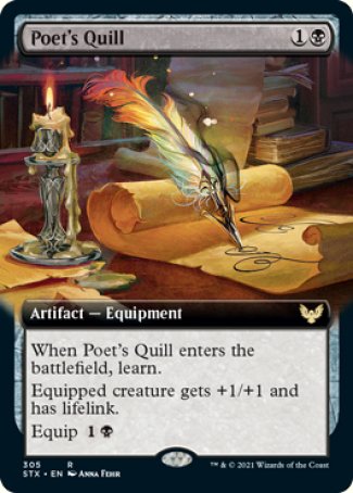 (305) Magic The Gathering Strixhaven: School of Mages: Extras Single: Poet's Quill  Rare