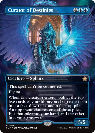 (305) Magic The Gathering Magic: The Gathering Foundations: Extras Single: Curator of Destinies (V.1) Holo Rare