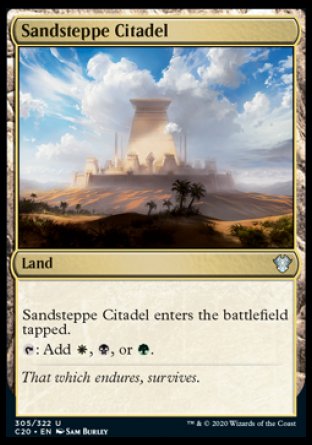 (305/322) Magic The Gathering Commander: Ikoria Single: Sandsteppe Citadel  Uncommon