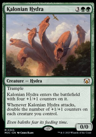 (305) Magic The Gathering Commander: March of the Machine Single: Kalonian Hydra  Mythic