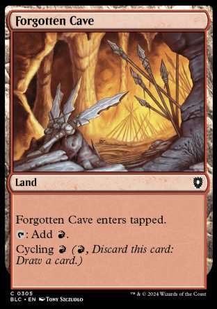 (305) Magic The Gathering Commander: Bloomburrow Single: Forgotten Cave  Common
